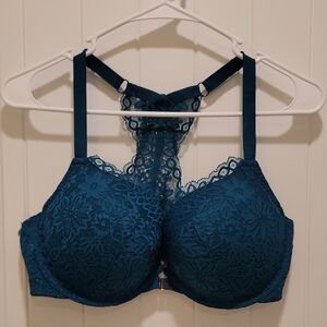 Elegant Lace Teal Bra